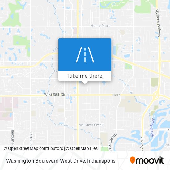 Mapa de Washington Boulevard West Drive