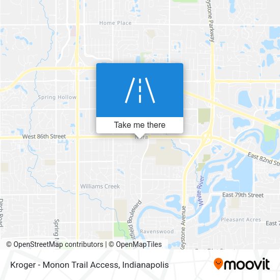 Kroger - Monon Trail Access map