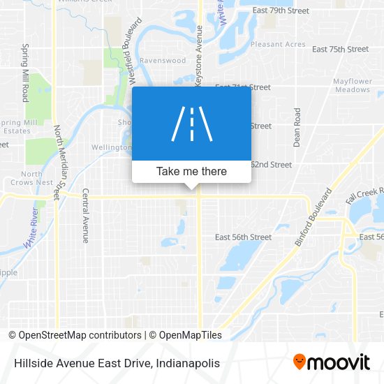 Mapa de Hillside Avenue East Drive
