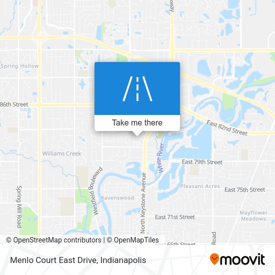 Mapa de Menlo Court East Drive