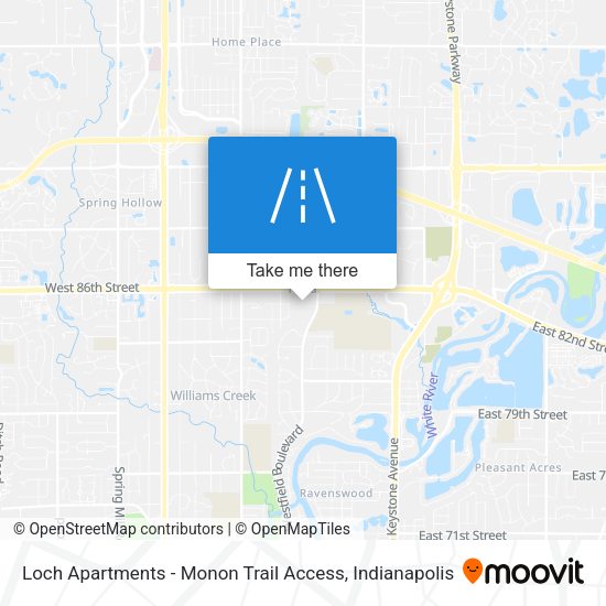 Loch Apartments - Monon Trail Access map