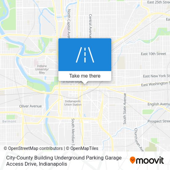 City-County Building Underground Parking Garage Access Drive map