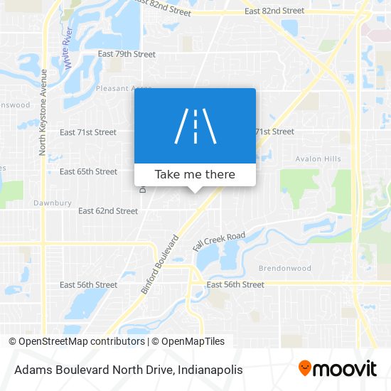 Adams Boulevard North Drive map