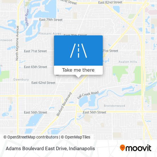 Adams Boulevard East Drive map