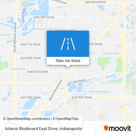 Mapa de Adams Boulevard East Drive