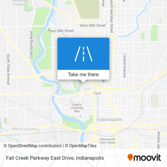 Fall Creek Parkway East Drive map