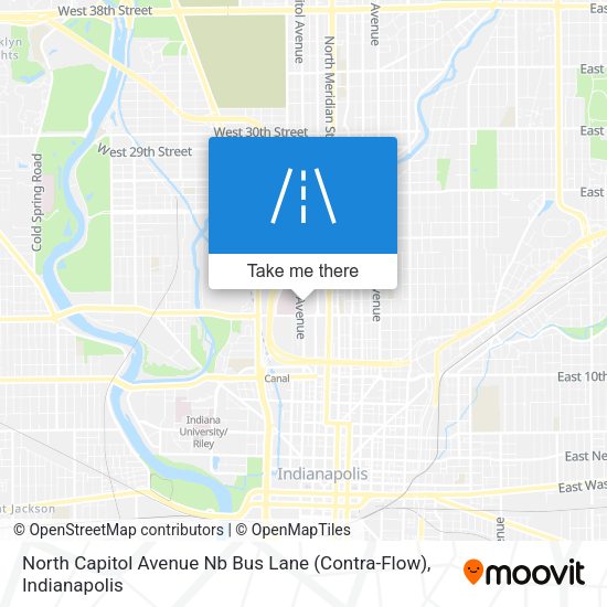 North Capitol Avenue Nb Bus Lane (Contra-Flow) map