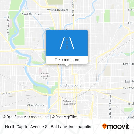 Mapa de North Capitol Avenue Sb Bat Lane