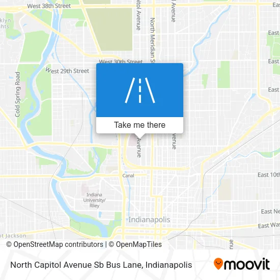 North Capitol Avenue Sb Bus Lane map