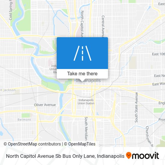 North Capitol Avenue Sb Bus Only Lane map