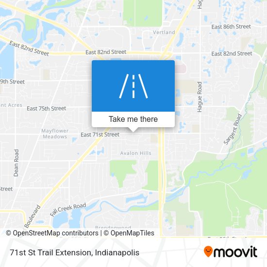 71st St Trail Extension map