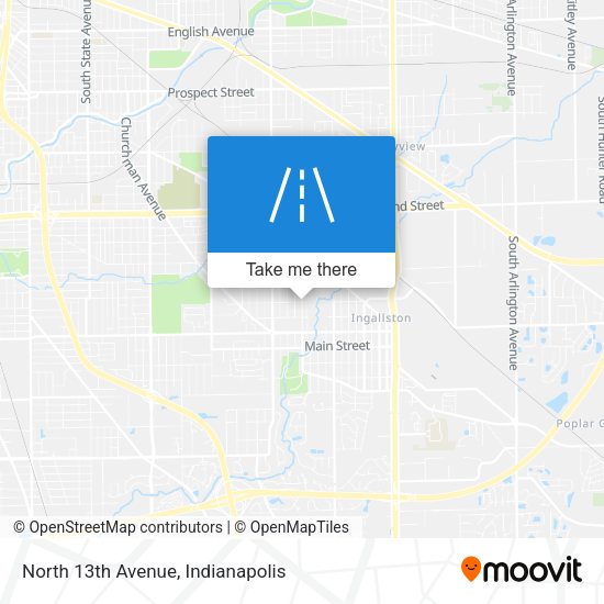 North 13th Avenue map