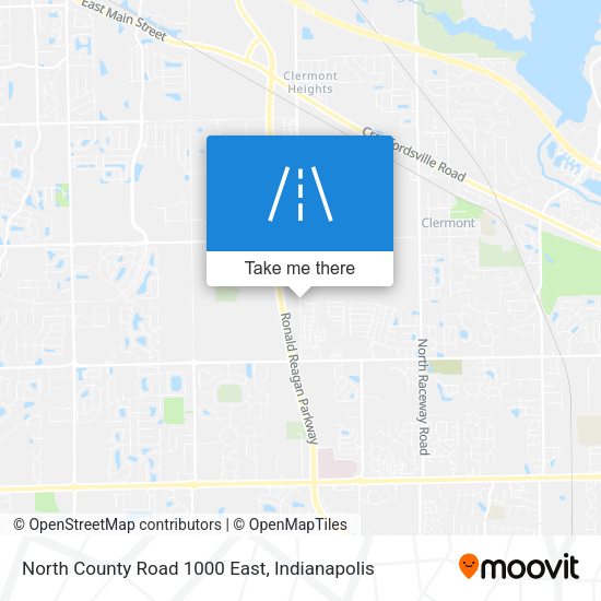 Mapa de North County Road 1000 East