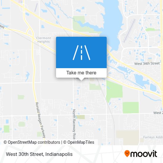 West 30th Street map