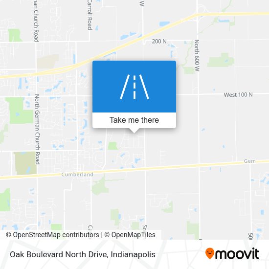 Mapa de Oak Boulevard North Drive