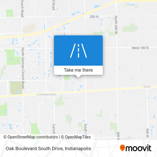Mapa de Oak Boulevard South Drive