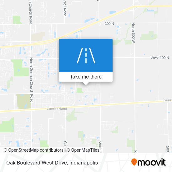 Mapa de Oak Boulevard West Drive