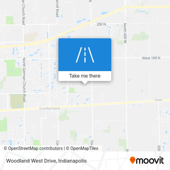 Woodland West Drive map