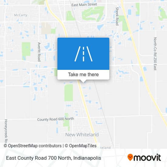 Mapa de East County Road 700 North