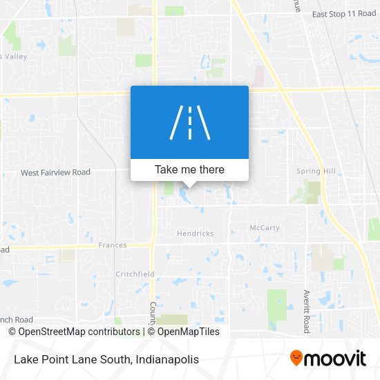 Lake Point Lane South map