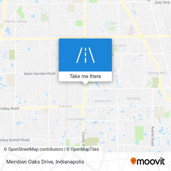 Mapa de Meridian Oaks Drive