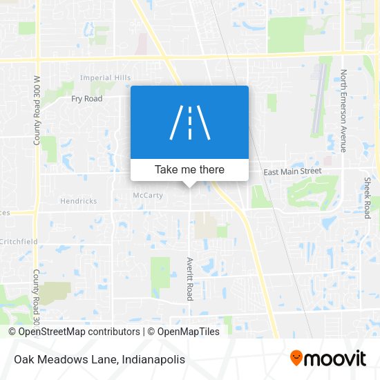 Oak Meadows Lane map