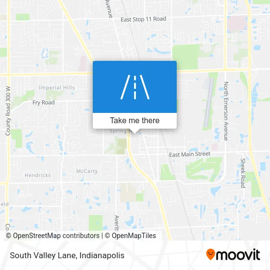 South Valley Lane map