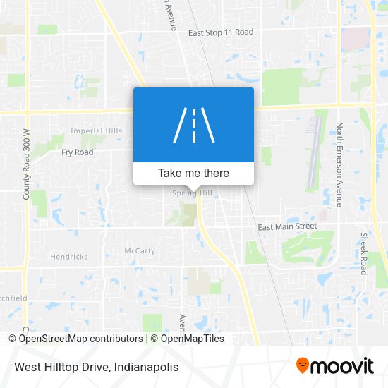 West Hilltop Drive map