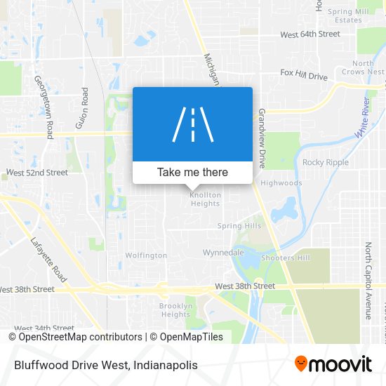 Bluffwood Drive West map