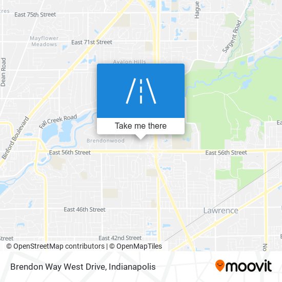 Brendon Way West Drive map