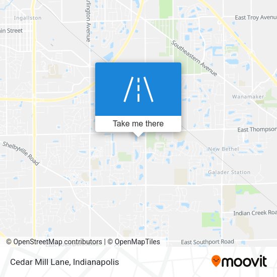 Cedar Mill Lane map