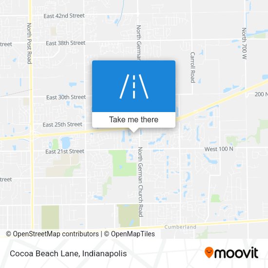 Cocoa Beach Lane map