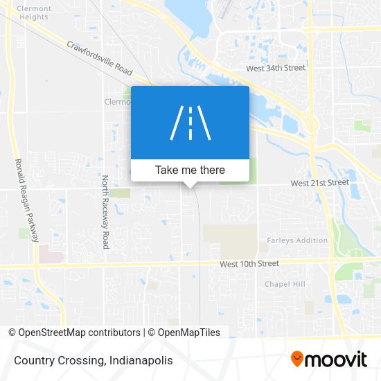 Country Crossing map