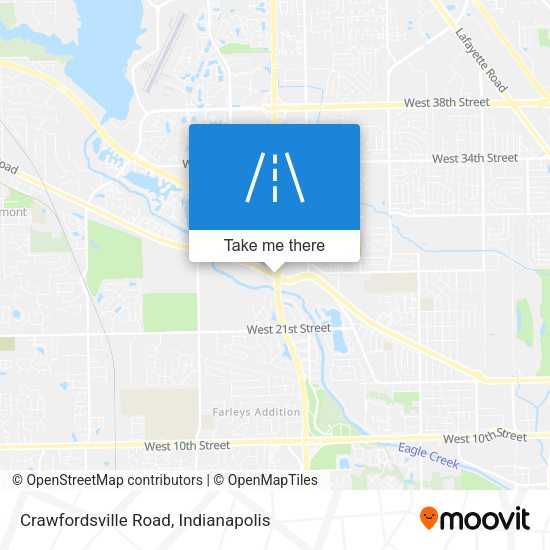 Crawfordsville Road map