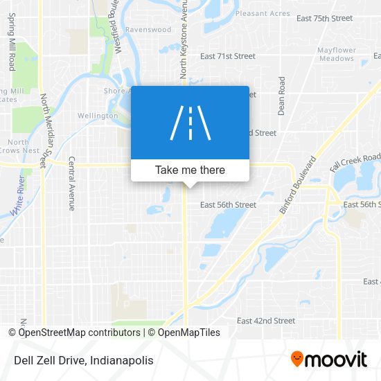 Dell Zell Drive map