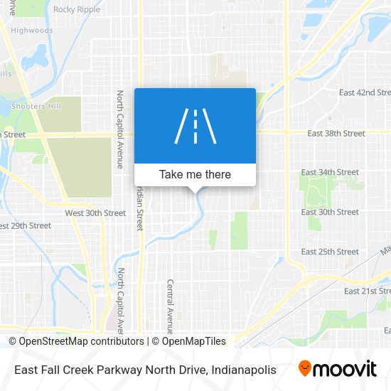 East Fall Creek Parkway North Drive map
