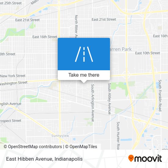 Mapa de East Hibben Avenue