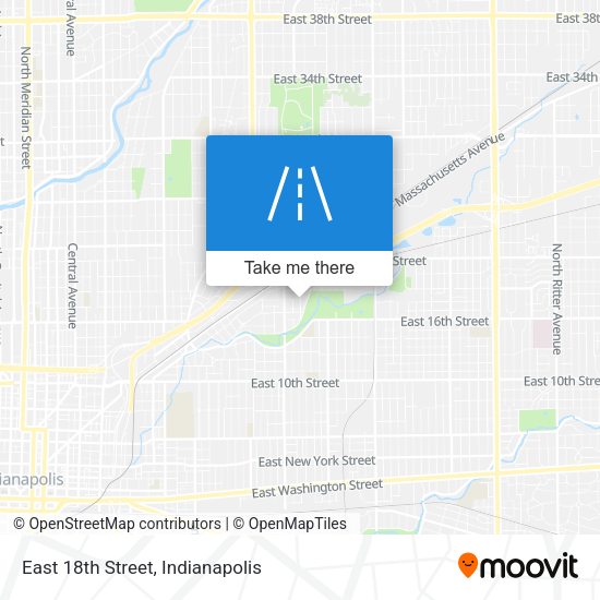 East 18th Street map