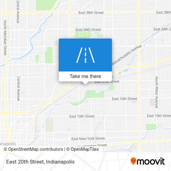 East 20th Street map
