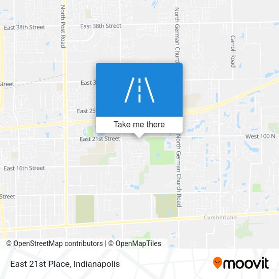 East 21st Place map