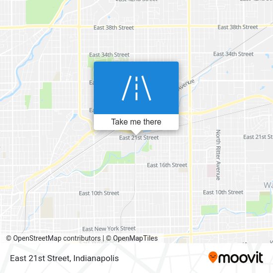 East 21st Street map