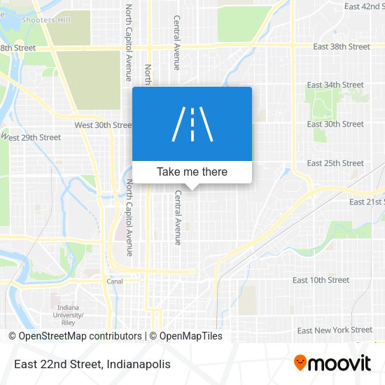 East 22nd Street map