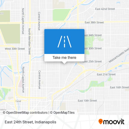 East 24th Street map