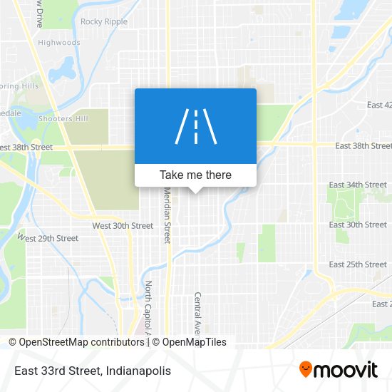 East 33rd Street map