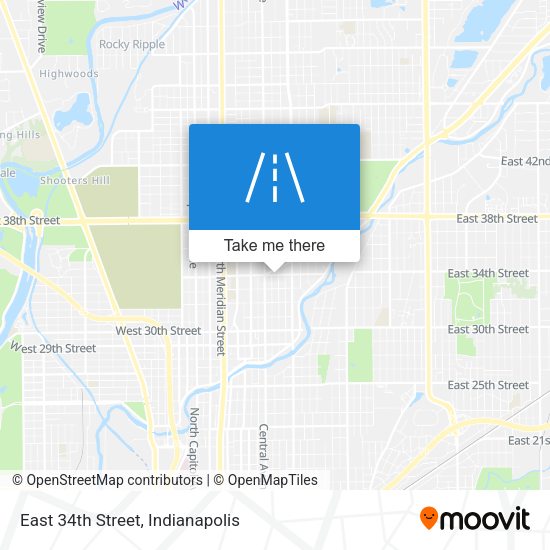 East 34th Street map