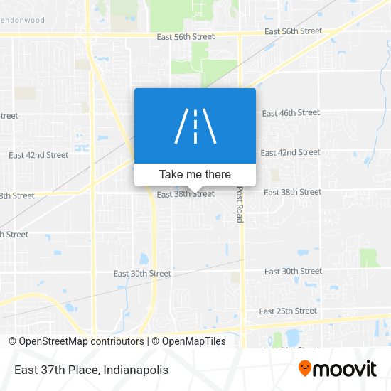 East 37th Place map