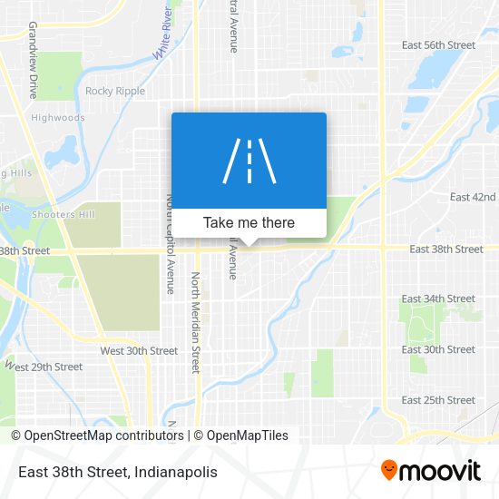East 38th Street map