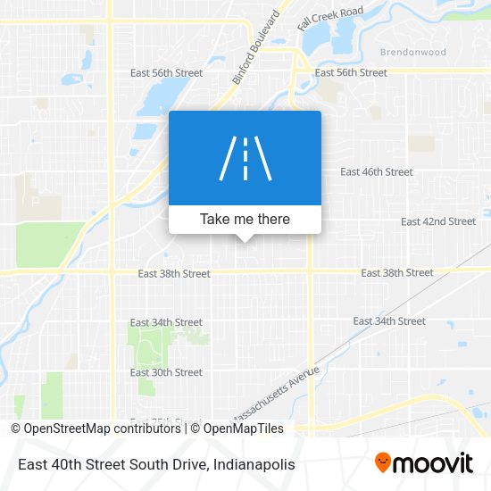 East 40th Street South Drive map