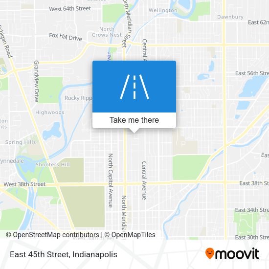 East 45th Street map