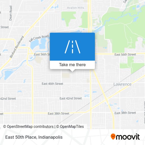 East 50th Place map